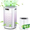 Air Purifier for Home with H13 HEPA & Photocatalytic Filters, Air Cleaner for Bedroom with UV-C Function, Removes 99.98% of Pollen, Allergy...