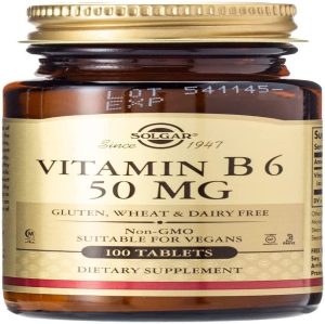 Solgar Vitamin B6 50 mg Tablets - Pack of 100 - Metabolism and Immune Support - Balanced Hormones and Red Blood Cell Formation - Vegan and Gluten Free