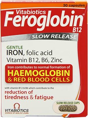 vitabiotics feroglobin capsules 30 count pack of 1