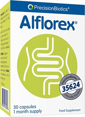 Alflorex - Unique 35624 Live Bifibacterium Longum Bacterial Culture - Scientifically Tested - Easy to take - No Refrigeration - 30 Capsules