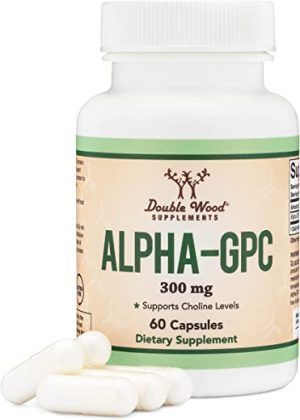 Alpha GPC Choline Supplement (Beginner Nootropic for Brain Support, Focus, Memory, Motivation, and Energy) Pharmaceutical Grade, Made in USA (60...