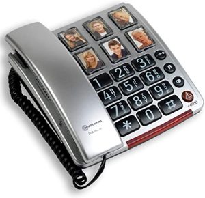 Amplicomms Bigtel 40 - Big Button Phone for Elderly - Loud Phones for Hard of Hearing which are Hearing Aid Compatible Phones - Corded Big Number...