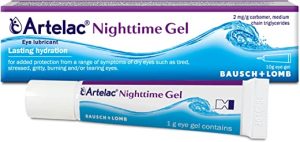 Artelac Nighttime Gel, by Bausch + Lomb, Night Time Eye Gel for Dry Eyes, Long-Lasting Relief for Irritated, Gritty, Carbomer Eye Gel, 10g