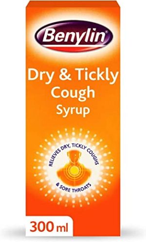 Benylin Dry & Tickly Cough Syrup - Targeted Relief for Your Cough - Cough Medicine for Adults & Children - 300 ml