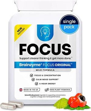 brainzyme focus original single pack concentration pills calm focus