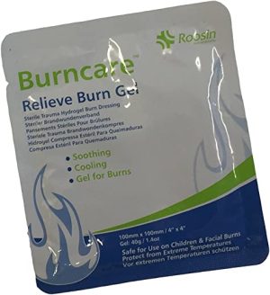 Burncare EMERGENCY FIRST AID BURN CARE SCALD SOOTHING STERILE HYDROGEL DRESSINGS 10CM X 10CM (100MM X 100MM)