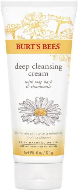 Burt's Bees Natural Cleanser Soap Bark and Chamomile Deep Cleansing Cream – 1 x Tube 170 grams