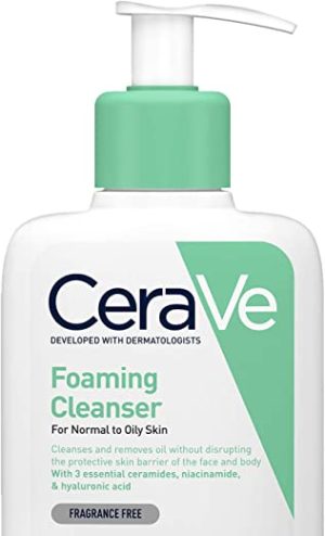 CeraVe Foaming Cleanser for Normal to Oily Skin 236ml with Niacinamide and 3 Essential Ceramides