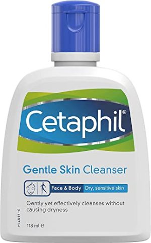 Cetaphil Gentle Skin Cleanser, Face & Body Wash, 118ml, For Normal To Dry Sensitive Skin, With Niacinamide & Glycerin