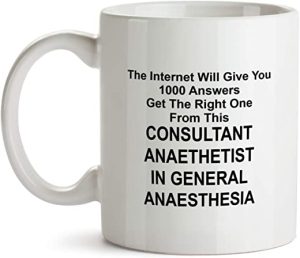 consultant anaethetist in general anaesthesia coffee cup dm17 funny 2