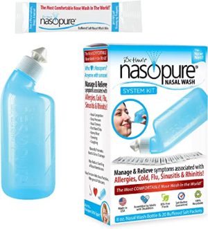 DR HANA'S NASOPURE The Â€Œnicer Neti Potâ€ | Nasal Wash for Allergy Relief and Nasal Congestion Relief | System Kit