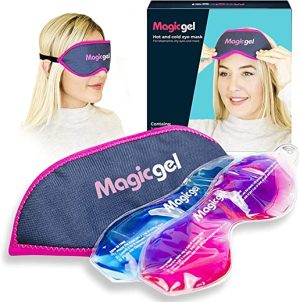 Heated Eye Mask with 2 Gel Packs | Soothing Gel Eye Mask for Dry Eyes Treatment, Styes, Blepharitis, Tired Eyes & More | by Magic Gel