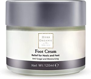 HerbOrganic Foot Cream for Cracked Heels and Dry Skin – 120ml – Foot care, Foot Massage, Foot Moisturiser – Foot Fungal Treatment and Athlete's...