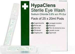 hypaclens saline eye wash pods pack of 25