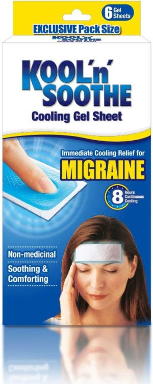 KOOL'n'Soothe Cooling Gel Sheet Migraine 6 Gel Sheets