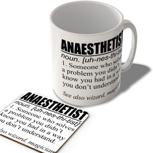 mcmug anaesthetist definition mug and coaster set