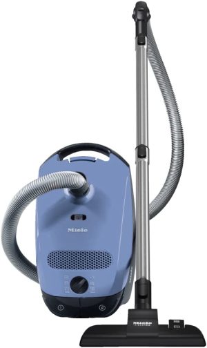 Miele Complete C3 Allergy Bagged Cylinder Vacuum Cleaner with maximum suction power, foot controls, HEPA Filter, universal floorhead, Tech Blue