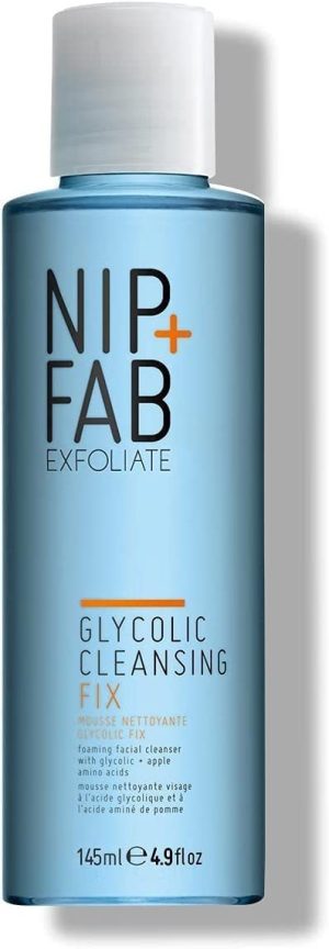 Nip + Fab Glycolic Acid Fix Foaming Cleanser for Face with Olive Oil, Exfoliating Resurfacing AHA Facial Cleansing Foam Wash for Exfoliation Even...