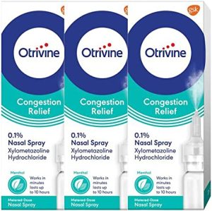 Otrivine Congestion Relief 0.1% Nasal Spray 10ml x 3 Packs by Otrivine