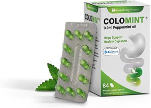 Peppermint Oil Capsules by Colomint Enteric Coated Gastro-Resistant Natural Soothing Mint Capsules Sealed in Hygienic Blister Strips Supports...