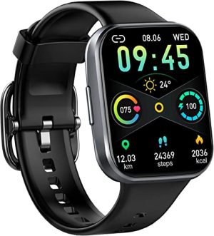 Smart Watch 2022, 1.69"Touch Screen Fitness Watch with Heart Rate Sleep Monitor, Fitness Trackers Step Counter Timer 25 Sports Modes, Pedometer...