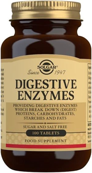 Solgar Digestive Enzymes Tablets - Pack of 100 - Increase Nutrient Absorption - Holistic Digestion Support - Gluten Free