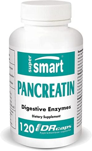 Supersmart - Pancreatin Supplement - Contain Synergistic Digestive Enzimes - Fully Supports Digestion and Improves The Body's Absorption of...
