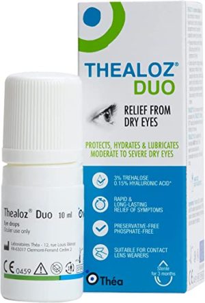 Thealoz Duo Eye Drops 10ml | Eye Drops for Tired & Dry Eyes | Hypotonic Solution for Enhanced Relief & Protection from Dry Eyes