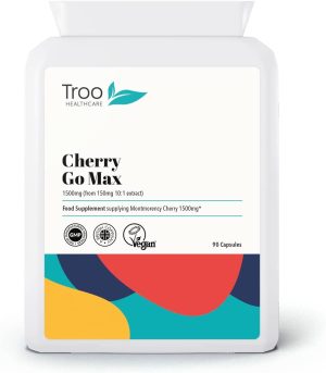 troo cherry go max montmorency cherry 90 vegan capsules 3000mg per serving