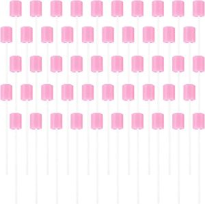 TSHAOUN Pack of 50 Sponge Swabs Disposable Mouth Cleaning Sponge Swab Dental Stick for Teeth Cleaning, Foam Swab Sticks for Oral Care, Medical...