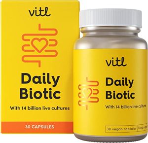 VITL Daily Biotic | Probiotic with a Complex Blend of Friendly Bacteria Designed to Help Restore Balance in The Gut and Aid Digestion | 30 Vegan...