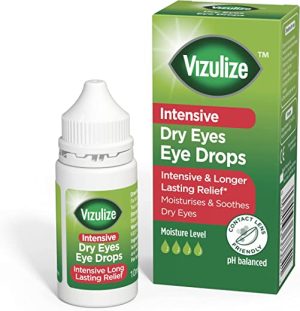 Vizulize Intensive Dry Eye Drop 10ml - Intensive & Longer Lasting Relief, Moisturises & Soothes Dry Eyes