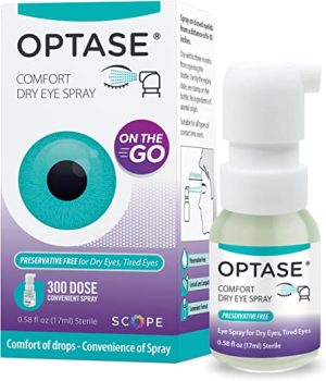 Optase Dry Eye Spray – A Preservative and Phosphate Free Dry Eye Spray for Itchy, Irritated Eyes and Eyelids - 300 Doses - 17ml