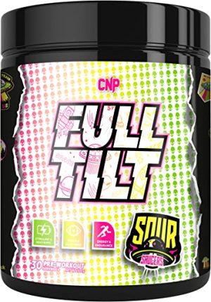 CNP Professional, Pro, Full Tilt Strong Pre-Workout EU Version, 30 Servings, Stimulant & Nootropic, Energy, Focus (Sour Saucers)