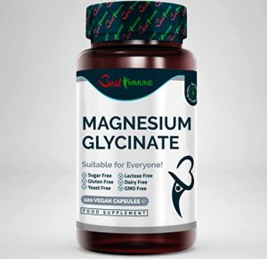 Natural Magnesium Glycinate 500mg Premium Quality Ideal Strength 100 Vegan Capsules Highest Bioavailability