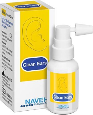 Naveh Pharma CleanEars Earwax Removal Spray Ear Wax Softener Baby Ear Cleaner Irrigation and Wax Dissolution – All Natural Patented – Nonirritant...