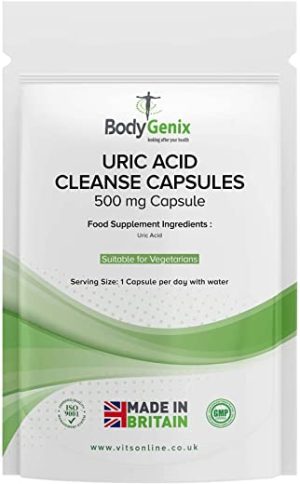 uric acid cleanse capsules bodygenix uk healthy uric acid level kidneys