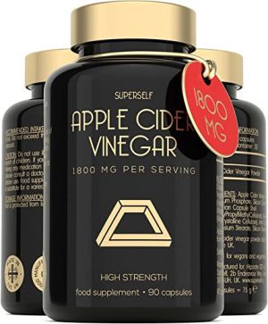 apple cider vinegar tablets 1800mg high strength 90 capsules raw