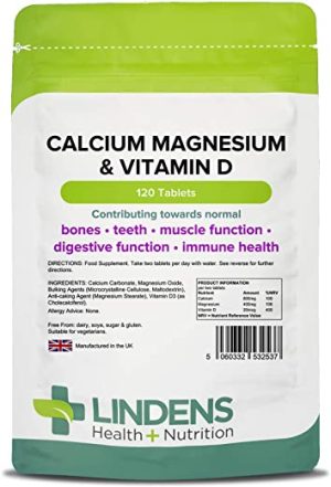 lindens calcium magnesium vitamin d tablets 120 pack contributes