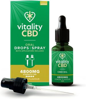 vitality cbd drops spray in mct oil 4800mg lemon 30ml