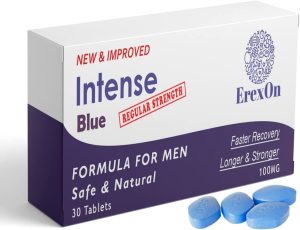 Erexon - Intense Blue 30 Tablets - Herbal Supplement for Men - Strong Effect - Performance & Enhancement Tablets for Men - Korean Ginseng, Tribulus...