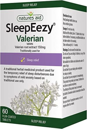 SleepEezy Valerian Root Tablets, Relief of Sleep disturbances, Vegan 60 Tablets