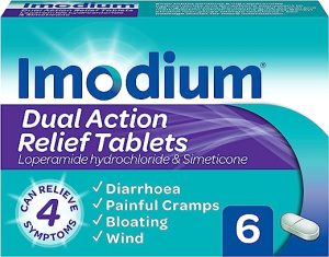 imodium dual action relief from diarrhoea plus painful cramping bloating