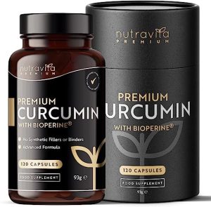 Premium Curcumin 95% Curcuminoids with Bioperine® - 120 High Strength Vegan Capsules - Turmeric Curcumin and Bioperine® (Black Pepper Extract) to...