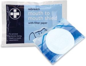 reliance medical rebreath mounth to mounth shield with filter paper for