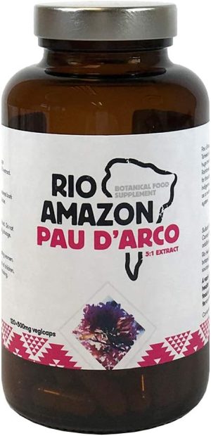 rio amazon 500 mg pau darco 5 1 extract 120 vegetarian capsules 60 g