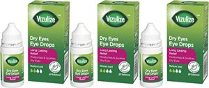 vizulize dry eye drops for dry irritated uncomfortable eyes 3 x 10 ml