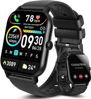 aptkdoe smart watch answer make calls 185 full touch screen fitness watch