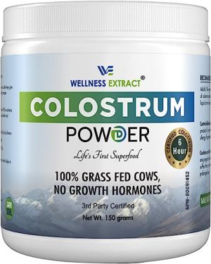 Colostrum Powder 100% All Natural Bovine | Maximum Strength | 150g | Absorbs Readily | Properties of Anti-Aging, Immune, Metabolic, & Other...