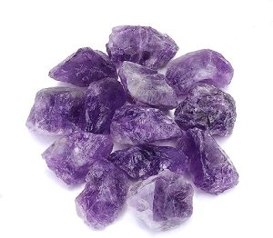 CrystalTears Amethyst Crystal Rough Stones Bulk Natural Raw Rock Quartz Healing Crystals Gemstones for Reiki Healing, Tumbling, Cabbing, Polishing,...